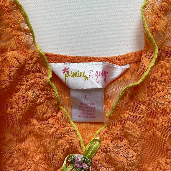 Orange Lace Cami - Picture 3 of 3